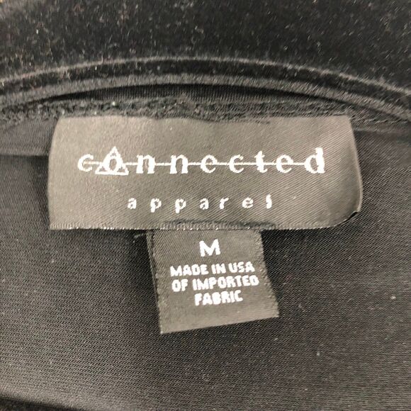 Black Bolero Style Top, Tie Front, Cropped, Sexy Shoulder Cover by Connected  M - Picture 4 of 4